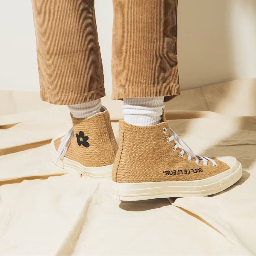 GOLF LE FLEUR x CONVERSE chuck 70 high fabric weave sneakers